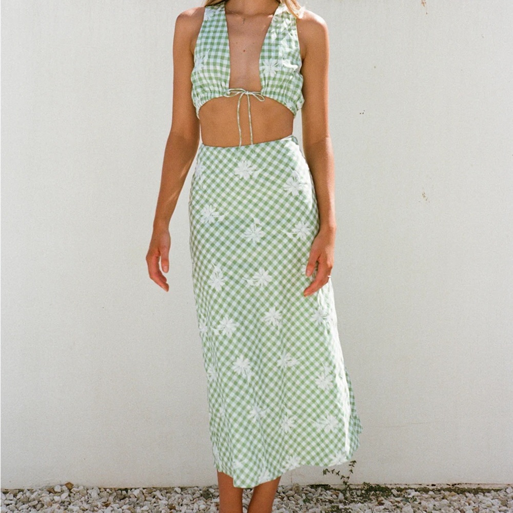 SABO Skirt Cambelle Dress, Green, Size S / US 4 / AUS 8